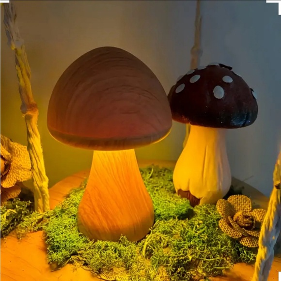 MUSHROOM LED Dimmable Nightlight Desk Light Table Lamp USB Rechargeable 3 Colors - Picture 2 of 14